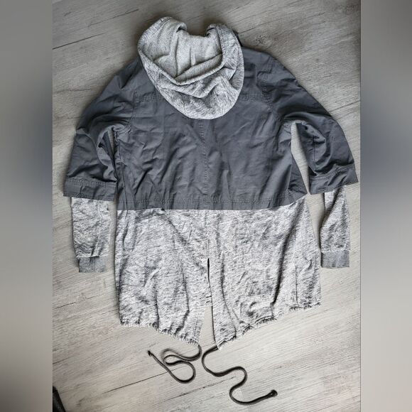 JACK by BB Dakota size XS Dark & Light Gray Hooded Sweater-Jacket - Picture 4 of 4